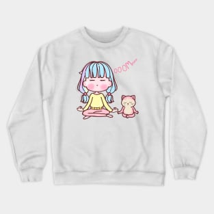 Cat and yoga lover Crewneck Sweatshirt